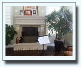 Precast stone fireplace mantle